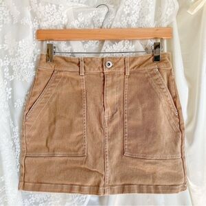 Light brown mini skirt